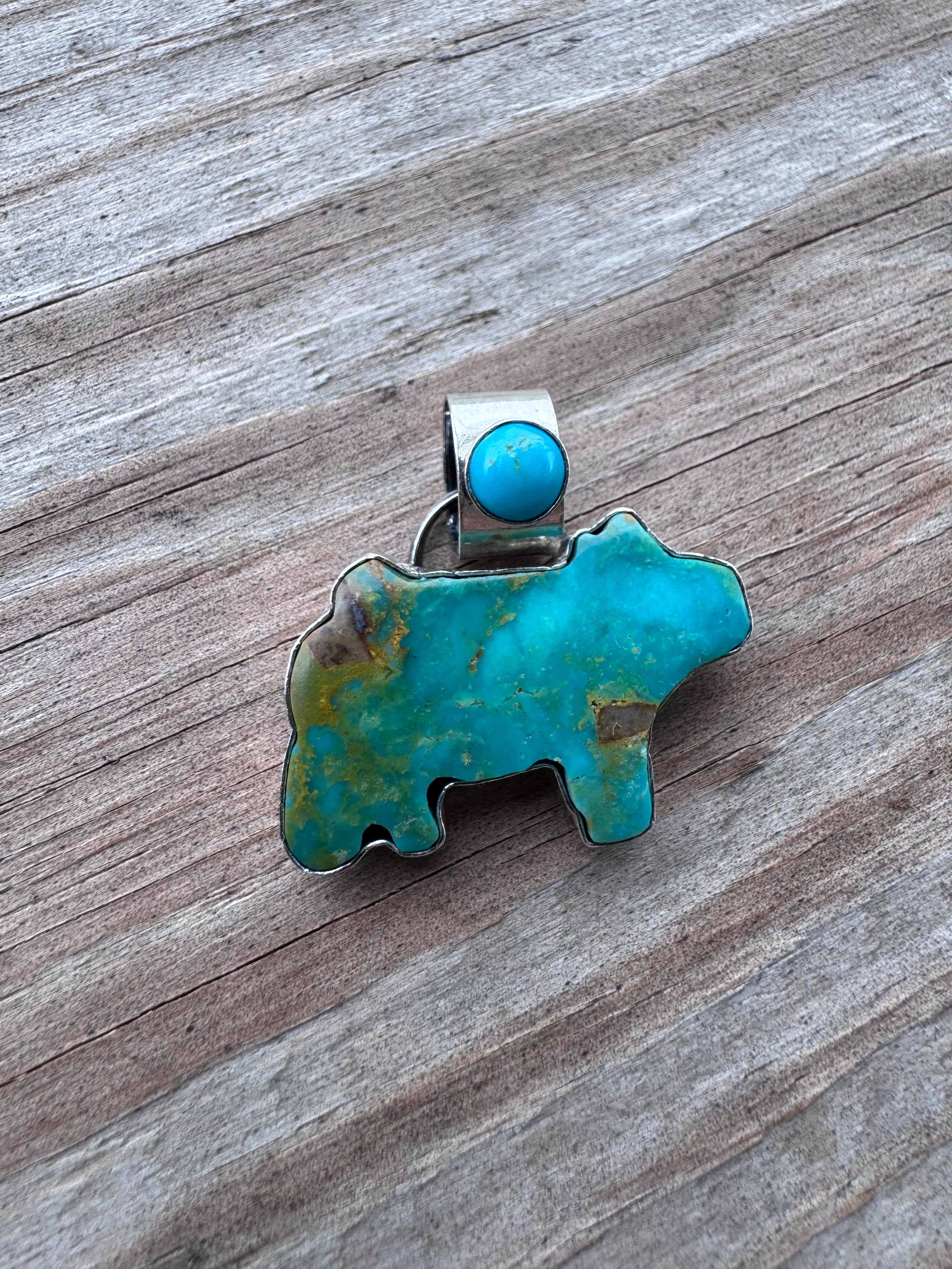 Turquoise Show Pig Pendant