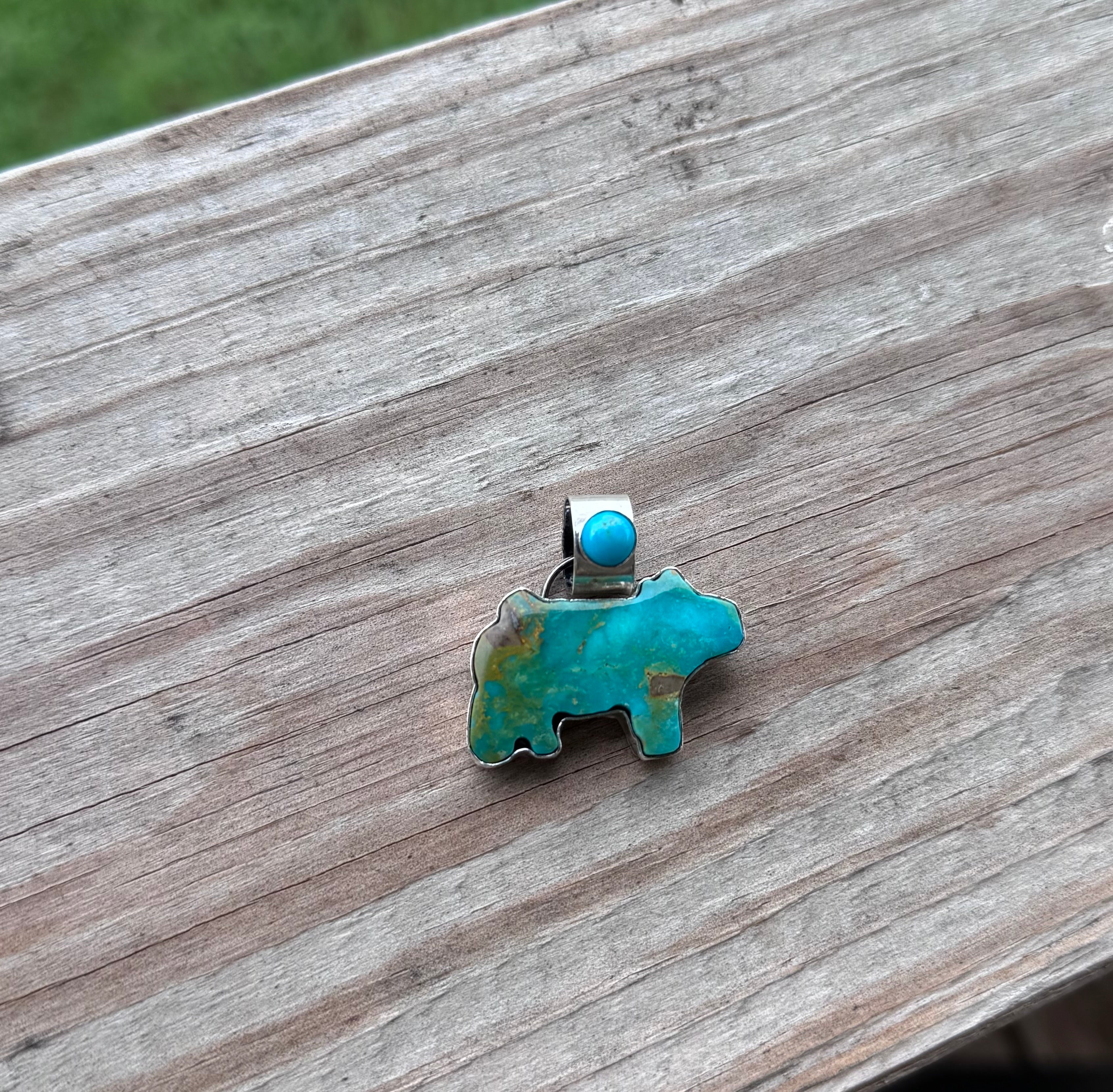 Turquoise Show Pig Pendant