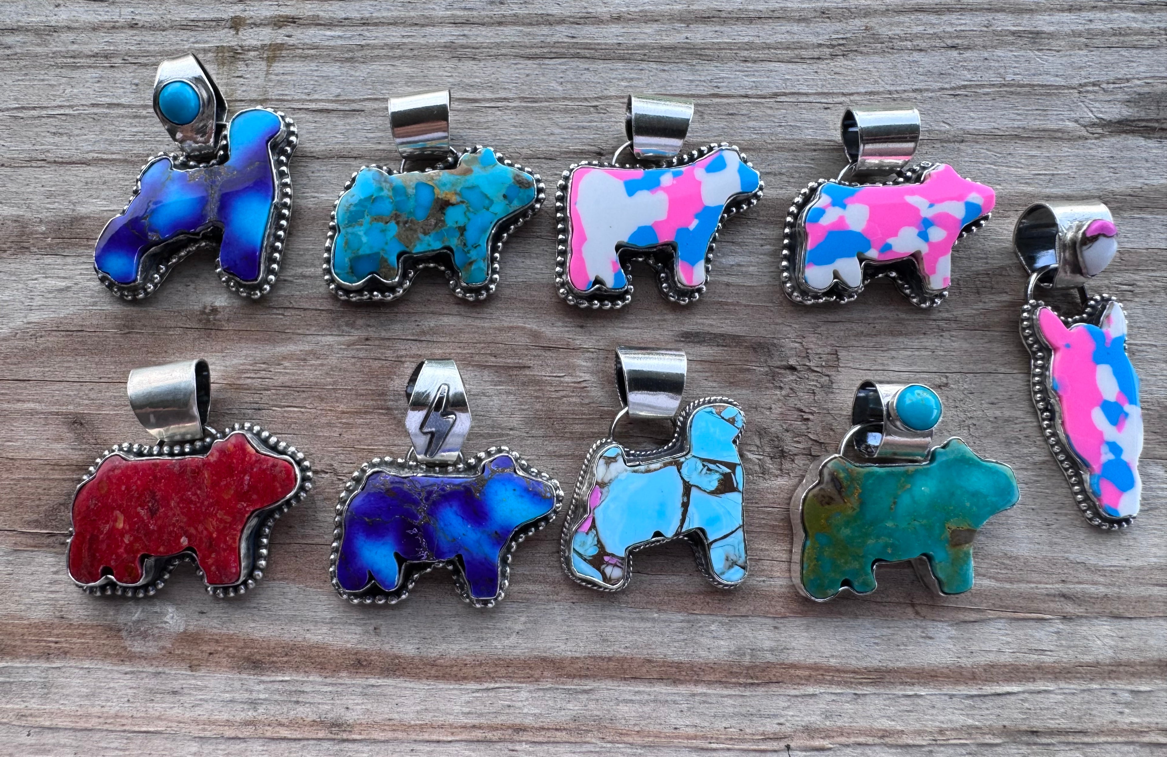 Turquoise Show Pig Pendant (PRE-CLAIMED)
