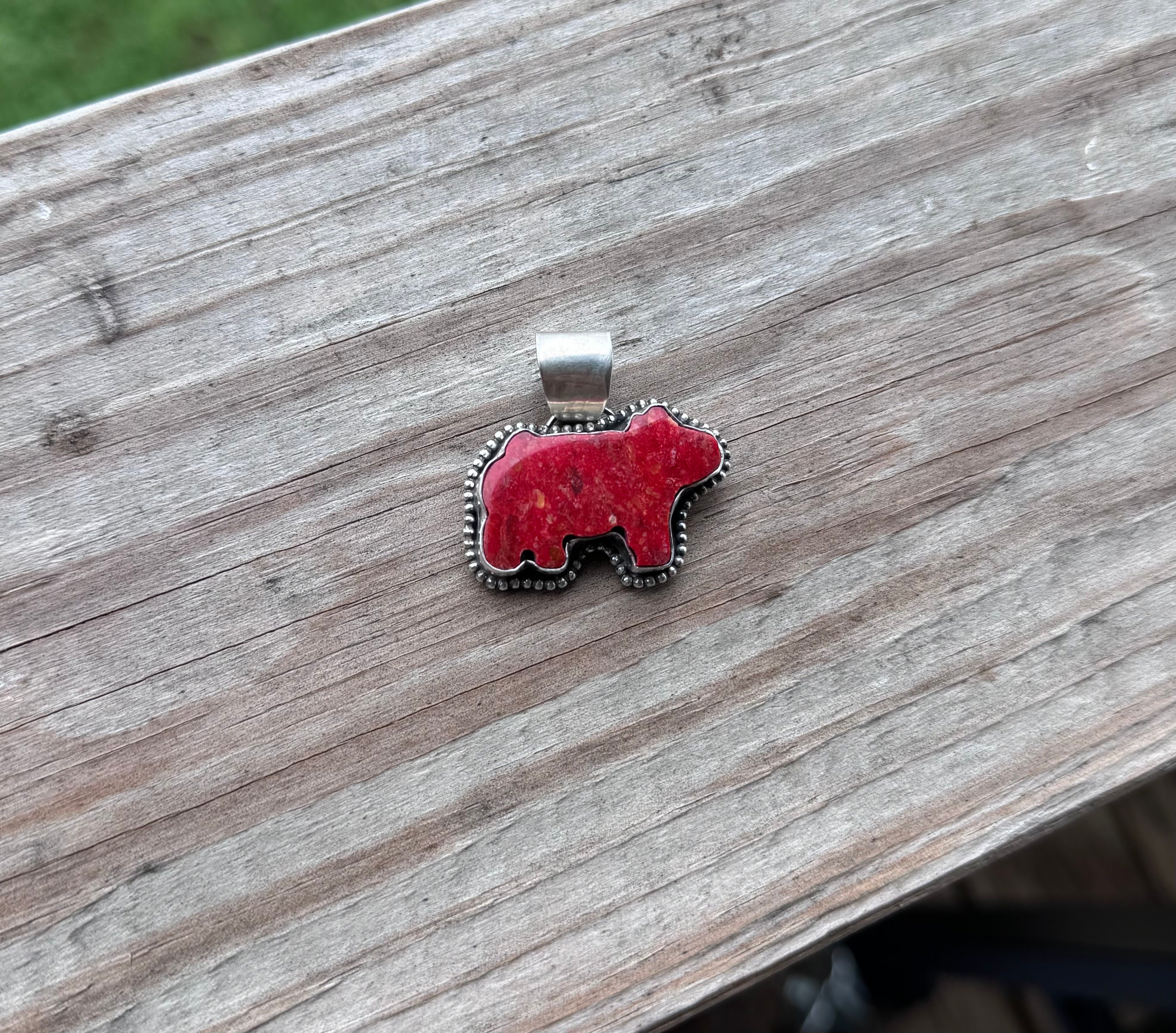 Coral Show Pig Pendant