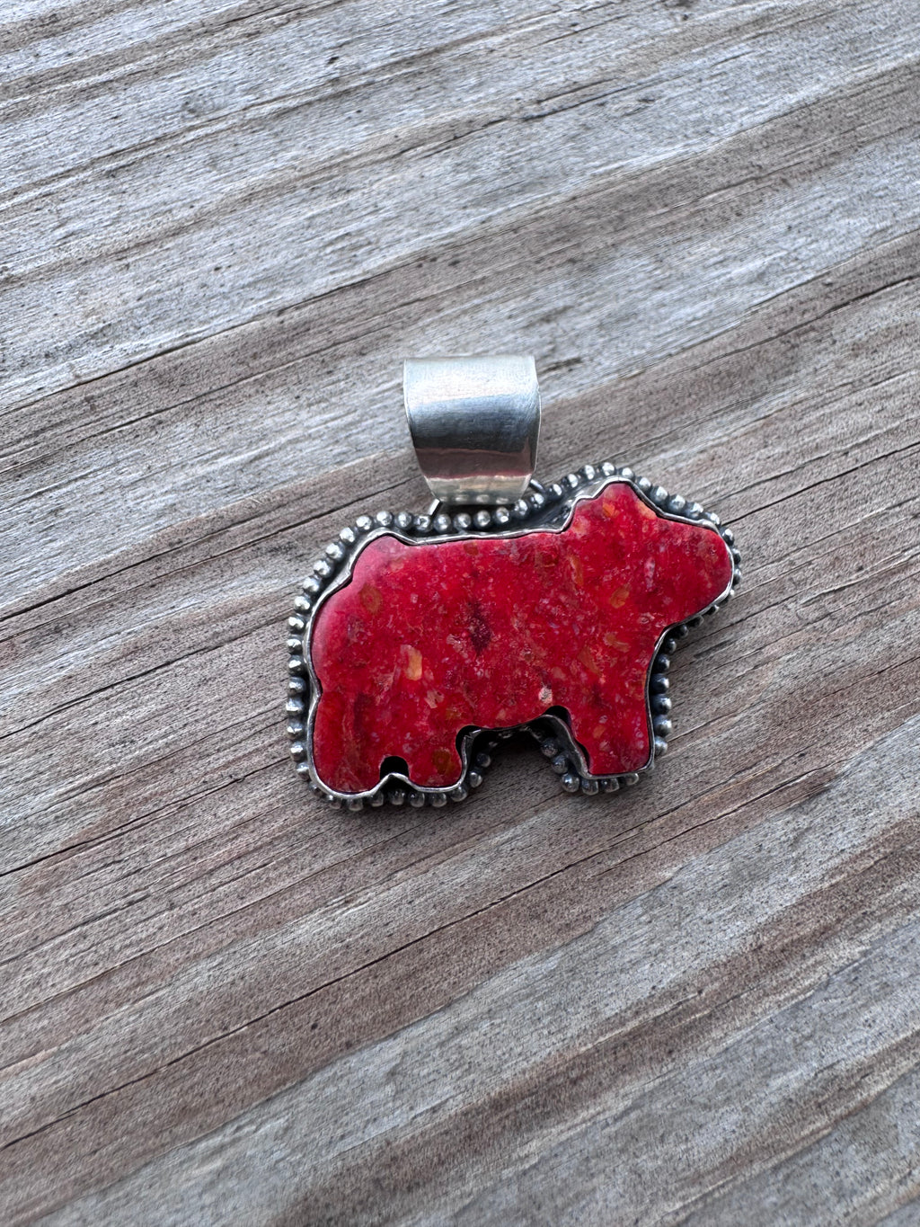 Coral Show Pig Pendant